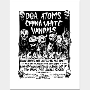 D.O.A. / Atoms / China White / Vandals Punk Flyer Posters and Art